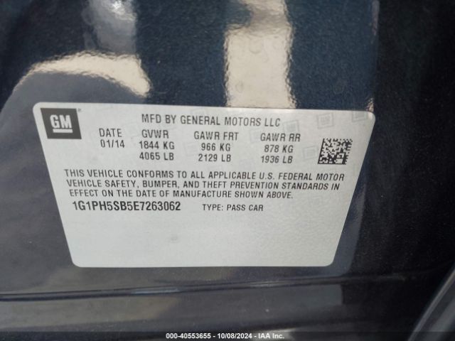 1G1PH5SB5E7263062 Chevrolet Cruze Eco Auto