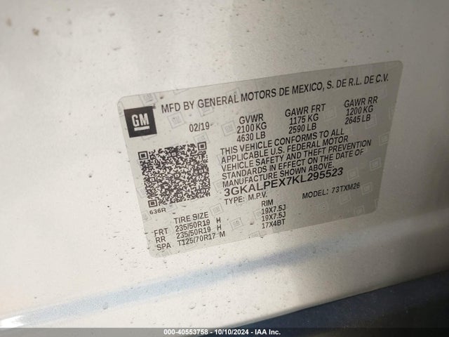 GMC Terrain Slt 2019 3GKALPEX7KL295523 Image 9