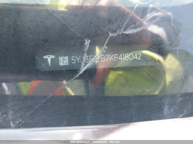 5YJ3E1EB7KF418042 Tesla Model 3 Long Range/performance