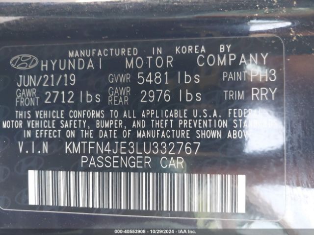 KMTFN4JE3LU332767 Genesis G80 3.8 Awd