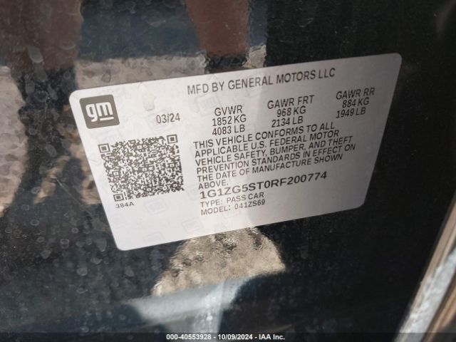 1G1ZG5ST0RF200774 Chevrolet Malibu Fwd Rs