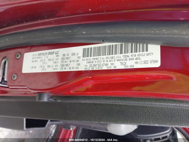 RAM 1500 Tradesman 2014 3C6JR6AT3EG167484 Image 9