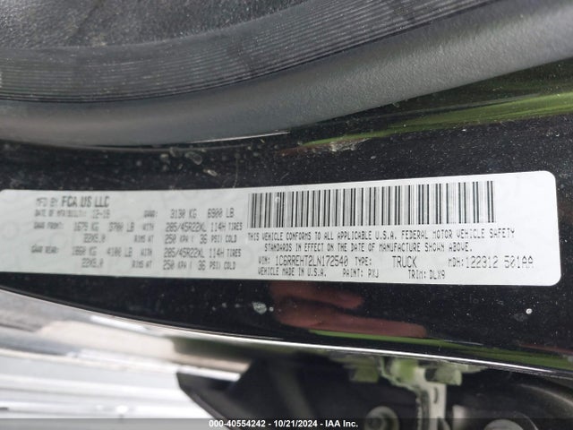 RAM 1500 Limited  4x2 5'7 Box 2020 1C6RREHT2LN172540 Image 9
