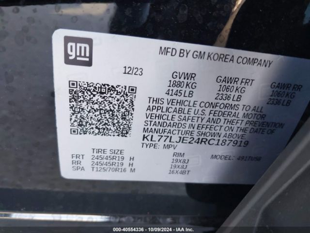 KL77LJE24RC187919 Chevrolet Trax Fwd 2rs
