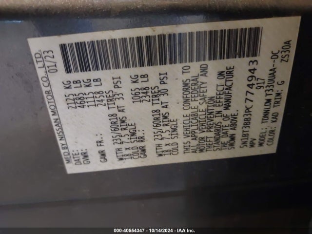 Nissan Rogue Sv Intelligent Awd 2023 5N1BT3BB3PC774943 Image 9