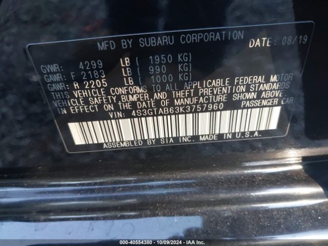 4S3GTAB63K3757960 Subaru Impreza 2.0i