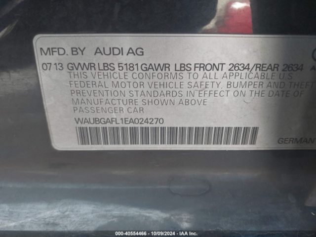 WAUBGAFL1EA024270 Audi S4 3.0t Premium Plus