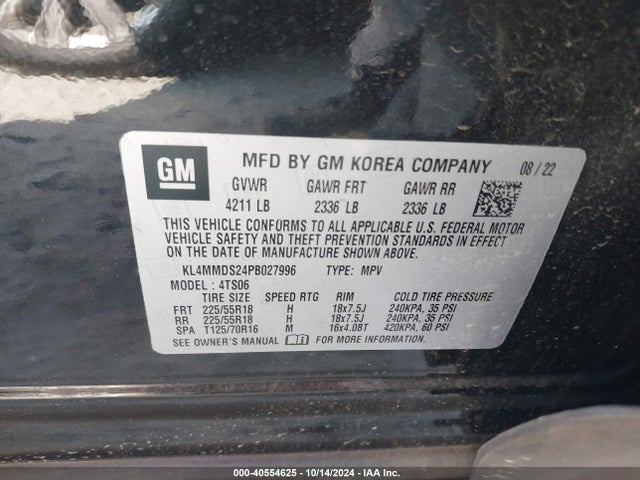 KL4MMDS24PB027996 Buick Encore Gx Select Fwd