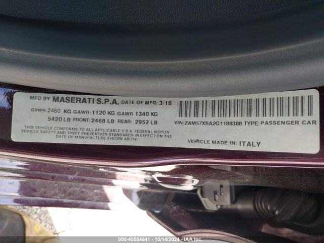 ZAM57XSA2G1188388 Maserati Ghibli