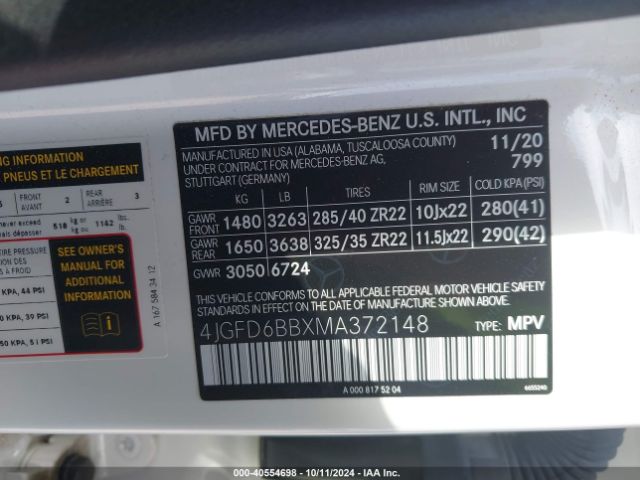4JGFD6BBXMA372148 Mercedes-Benz Amg Gle 53 Coupe 4matic