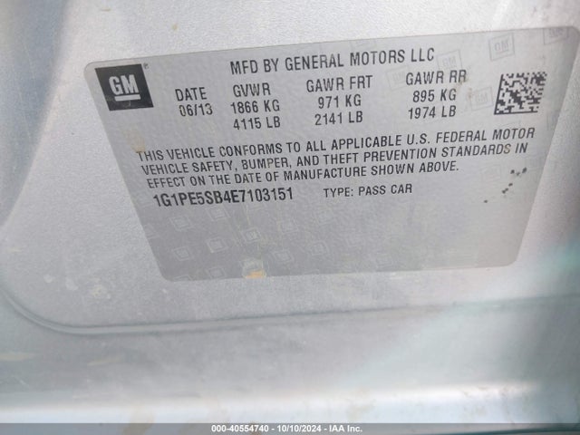 Chevrolet Cruze 2lt Auto 2014 1G1PE5SB4E7103151 Image 9