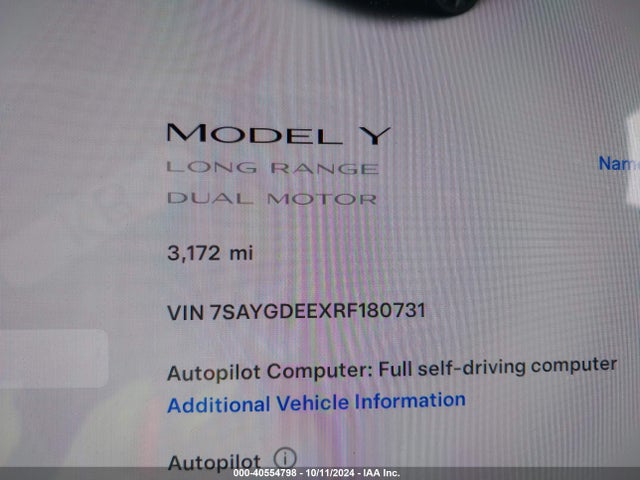 2024 TESLA MODEL Y 7SAYGDEEXRF180731 Photo 6