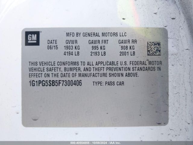 1G1PG5SB5F7300406 Chevrolet CRUZE LTZ