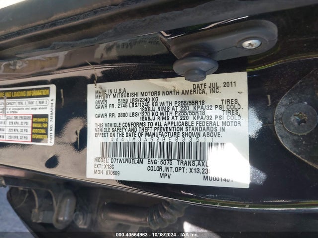 2011 MITSUBISHI ENDEAVOR 4A4JM3AS0BE033511 Photo 8