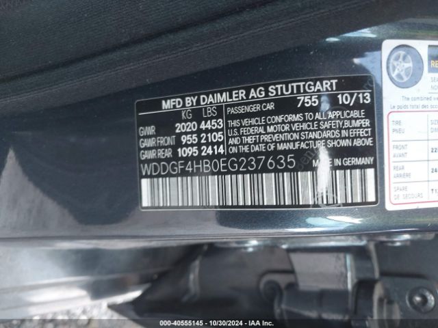 WDDGF4HB0EG237635 Mercedes-Benz C 250 Luxury/sport