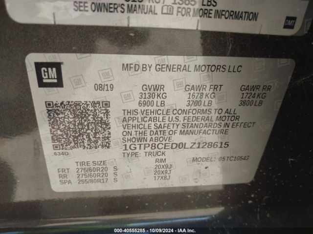 1GTP8CED0LZ128615 GMC Sierra 1500 2wd  Short Box Elevation