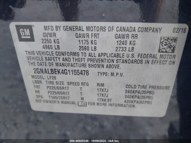2GNALBEK4G1155478 Chevrolet EQUINOX LS