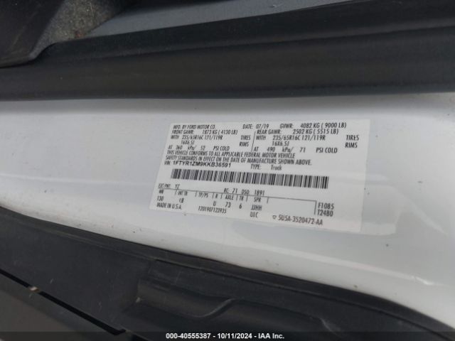 1FTYR1ZM9KKB36591 Ford Transit-250