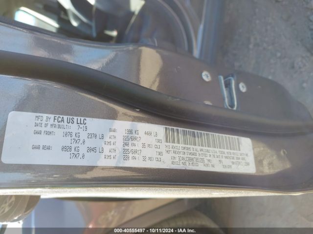 3C4NJCBB0KT851255 Jeep Compass Latitude Fwd