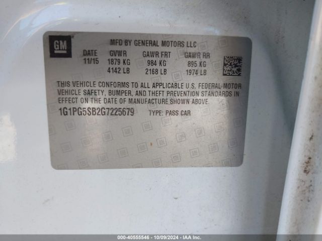 1G1PG5SB2G7225679 Chevrolet Cruze Limited Ltz Auto