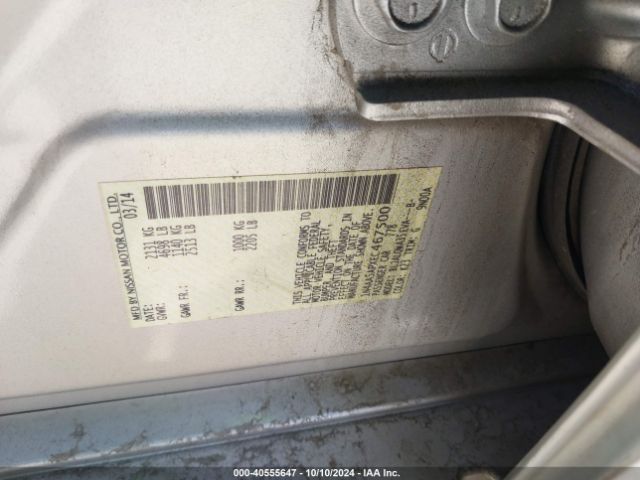 1N4AA5APXEC467500 Nissan Maxima 3.5 S/3.5 Sv