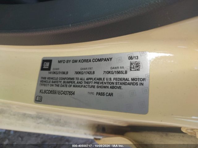 KL8CD6S97EC437654 Chevrolet Spark 1lt Auto