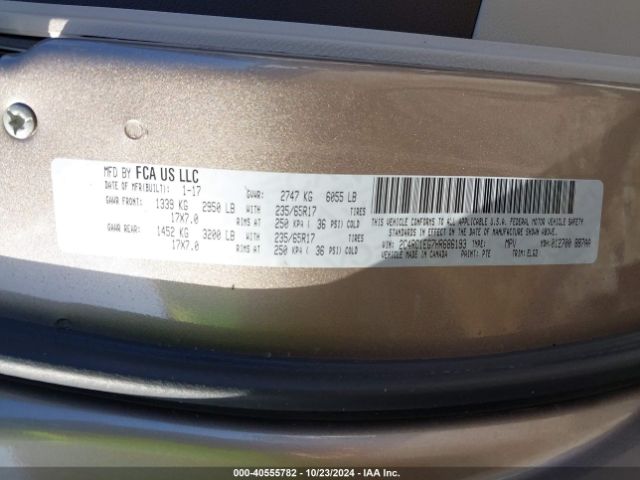 2C4RC1EG7HR686193 Chrysler Pacifica Touring-l Plus