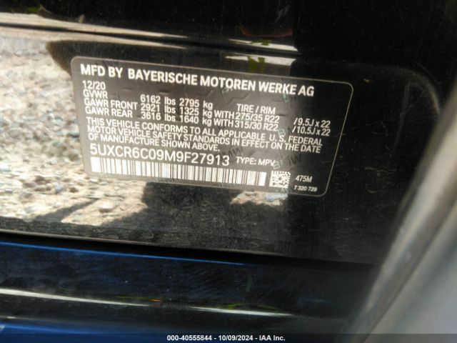 5UXCR6C09M9F27913 BMW X5 Xdrive40i
