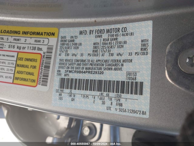 Ford Bronco Sport Big Bend 2023 3FMCR9B64PRE29320 Image 9