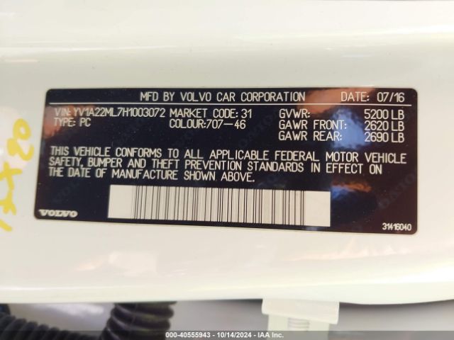 YV1A22ML7H1003072 Volvo S90 T6 Inscription