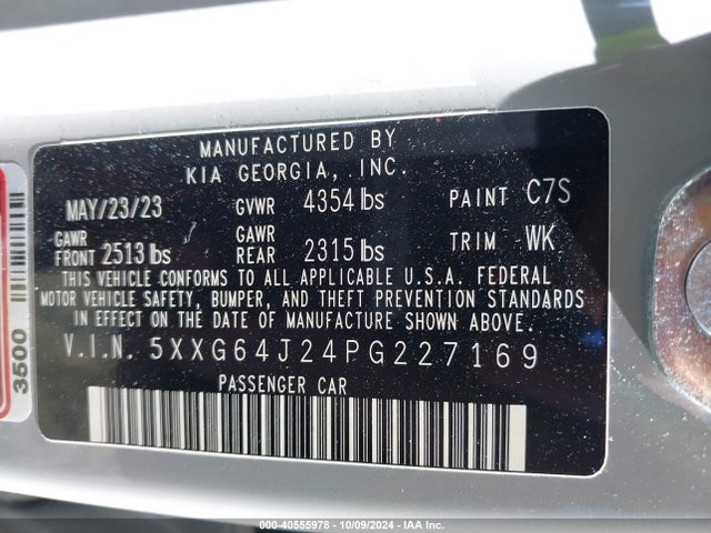 KIA K5 Gt-line 2023 5XXG64J24PG227169 Image 9