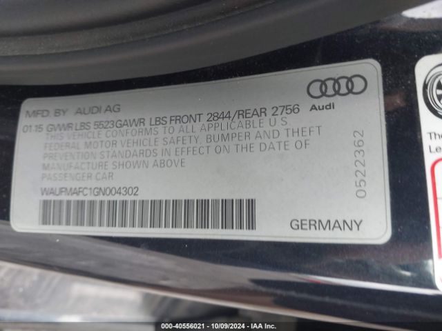 WAUFMAFC1GN004302 Audi A6 3.0 Tdi Premium Plus