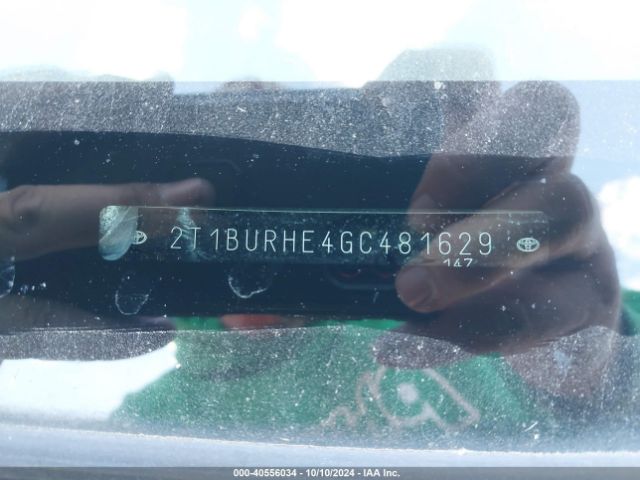 2T1BURHE4GC481629 Toyota Corolla S
