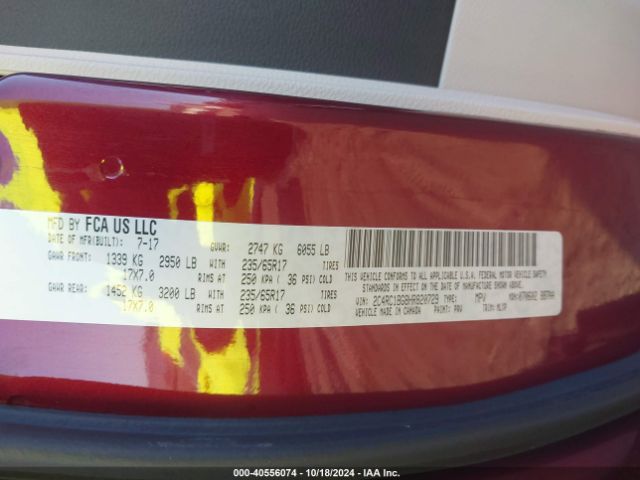2C4RC1BG8HR820729 Chrysler Pacifica Touring-l
