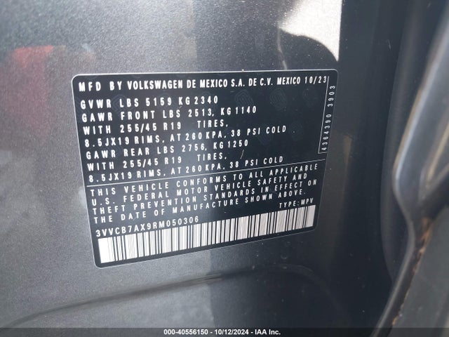 Volkswagen Tiguan 2024 3VVCB7AX9RM050306 Image 9