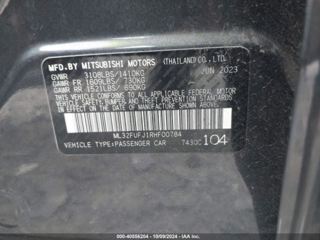 ML32FUFJ1RHF00784 Mitsubishi Mirage G4 Black Edition/es/le