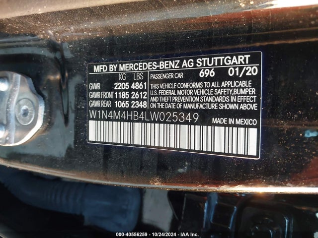 W1N4M4HB4LW025349 Mercedes-Benz Glb 250 4matic