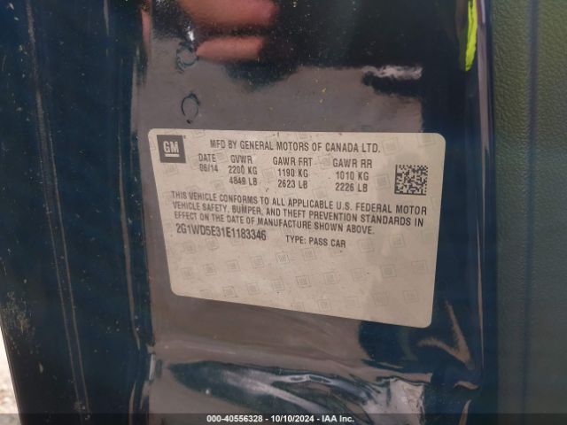 2G1WD5E31E1183346 Chevrolet IMPALA LIMITED POLICE