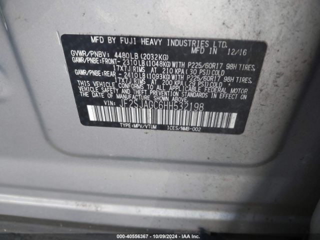 JF2SJAGC6HH532198 Subaru Forester 2.5i Premium