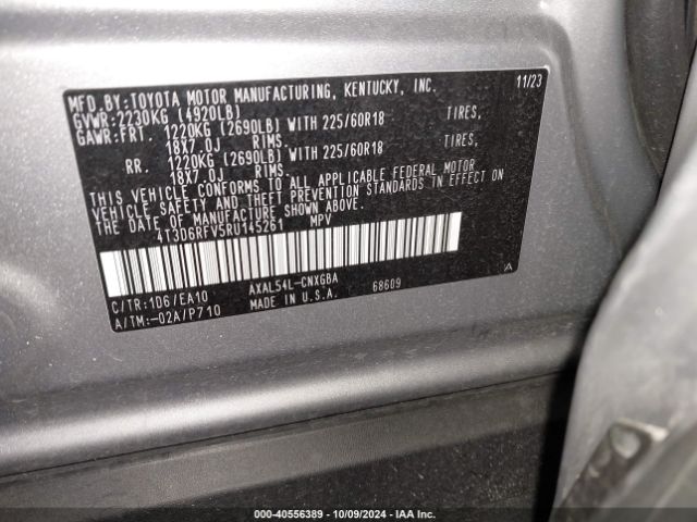 4T3D6RFV5RU145261 Toyota Rav4 Hybrid Limited