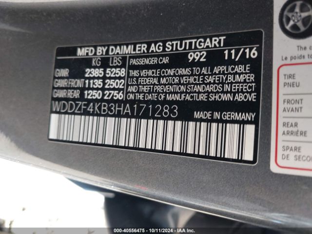 WDDZF4KB3HA171283 Mercedes-Benz E 300 4matic