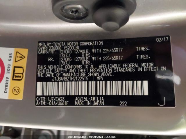 JTJBARBZ1H2122515 Lexus NX 200T