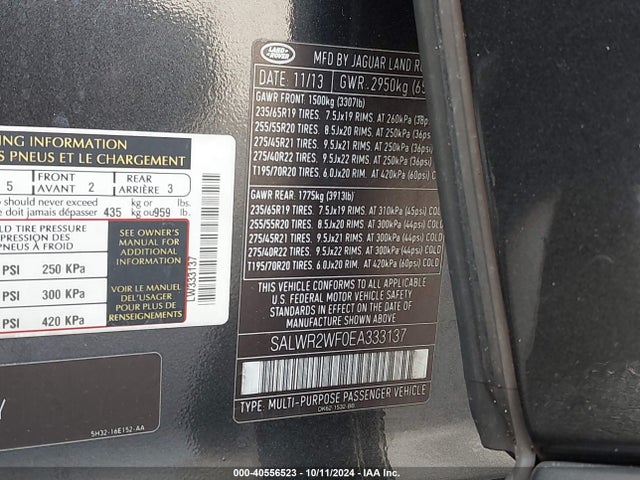 SALWR2WF0EA333137 Land Rover Range Rover Sport 3.0l V6 Supercharged Hse