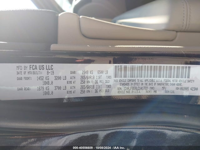 1C4RJFBG0LC141722 Jeep Grand Cherokee Limited 4x4