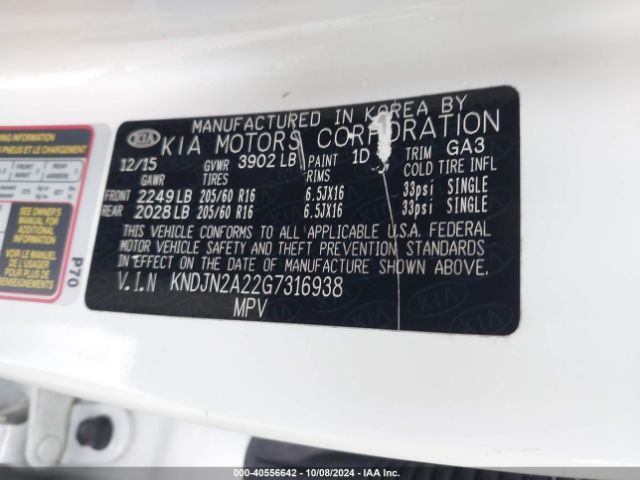 KNDJN2A22G7316938 KIA Soul