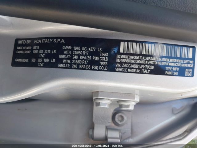 ZACCJABB1JPH79029 Jeep Renegade Latitude Fwd