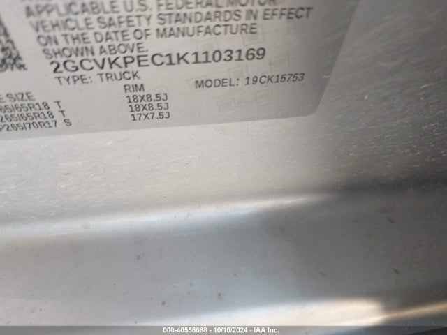 Chevrolet Silverado 1500 Ld Lt 2019 2GCVKPEC1K1103169 Image 9