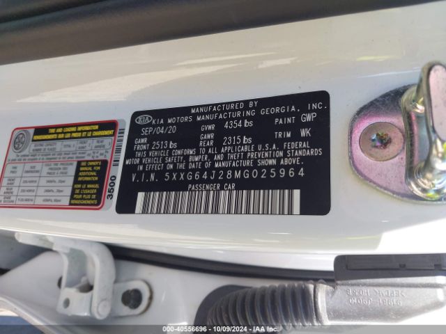 5XXG64J28MG025964 KIA K5 Gt-line
