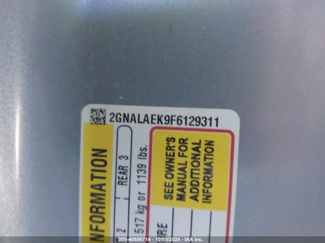 Chevrolet EQUINOX LS 2015 2GNALAEK9F6129311 Image 9