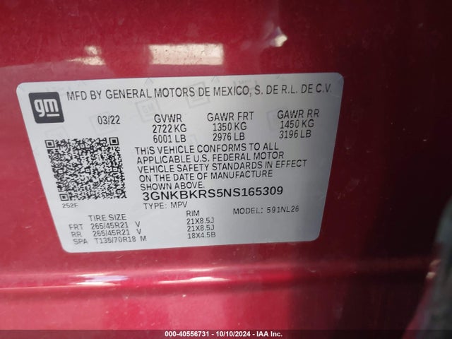 Chevrolet Blazer Awd Rs 2022 3GNKBKRS5NS165309 Image 9